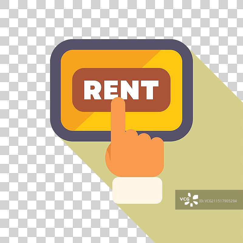 商人触摸数字平板电脑上的租赁按钮图片素材