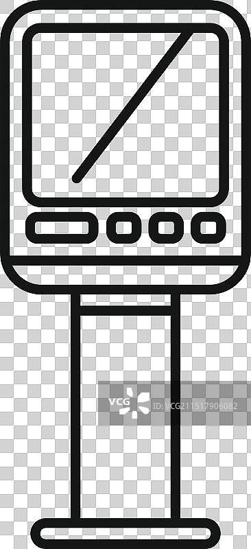 街边的停车计时收费表图片素材