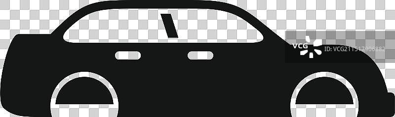 长款现代豪华轿车侧视图图片素材