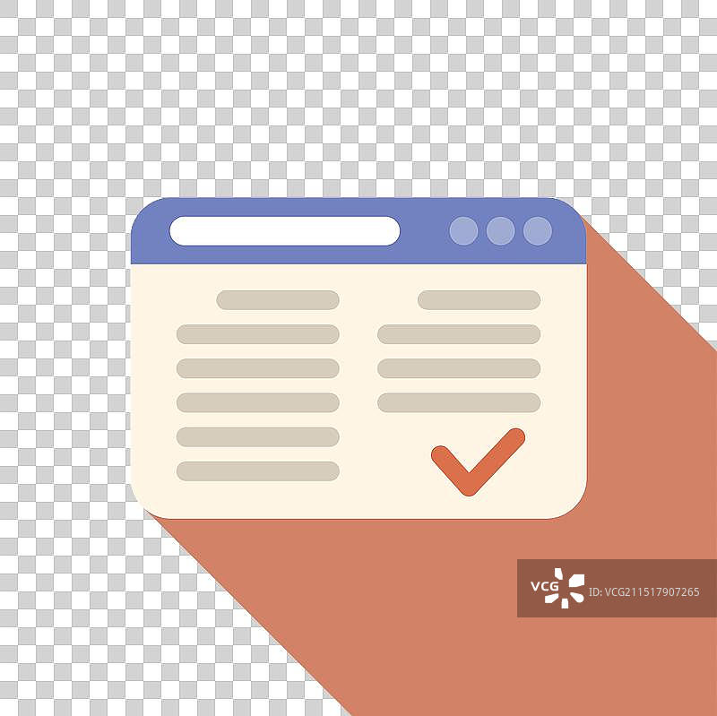 显示已完成任务的网页浏览器窗口图片素材