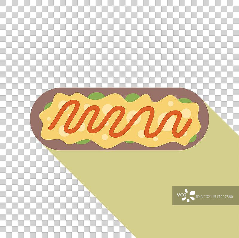 美味芥末番茄酱热狗图片素材