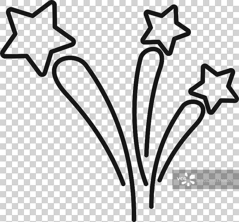 夜空中飞行的三颗流星图片素材