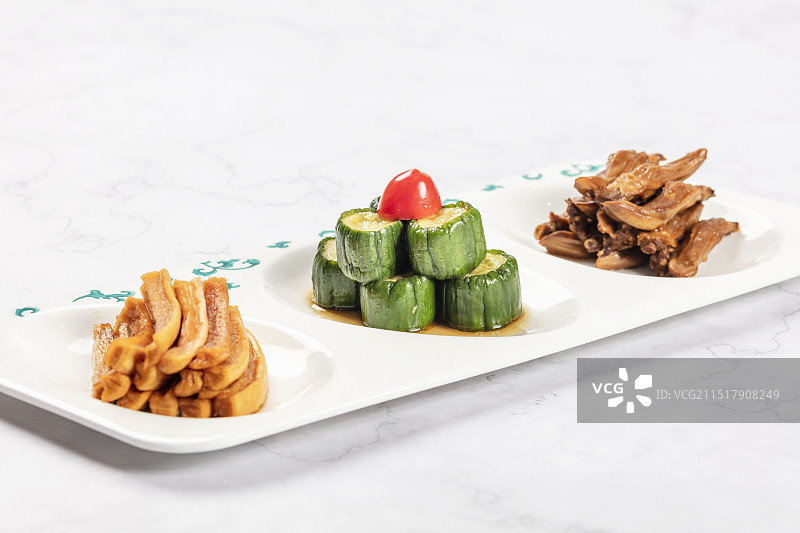 精美前菜三拼盘图片素材