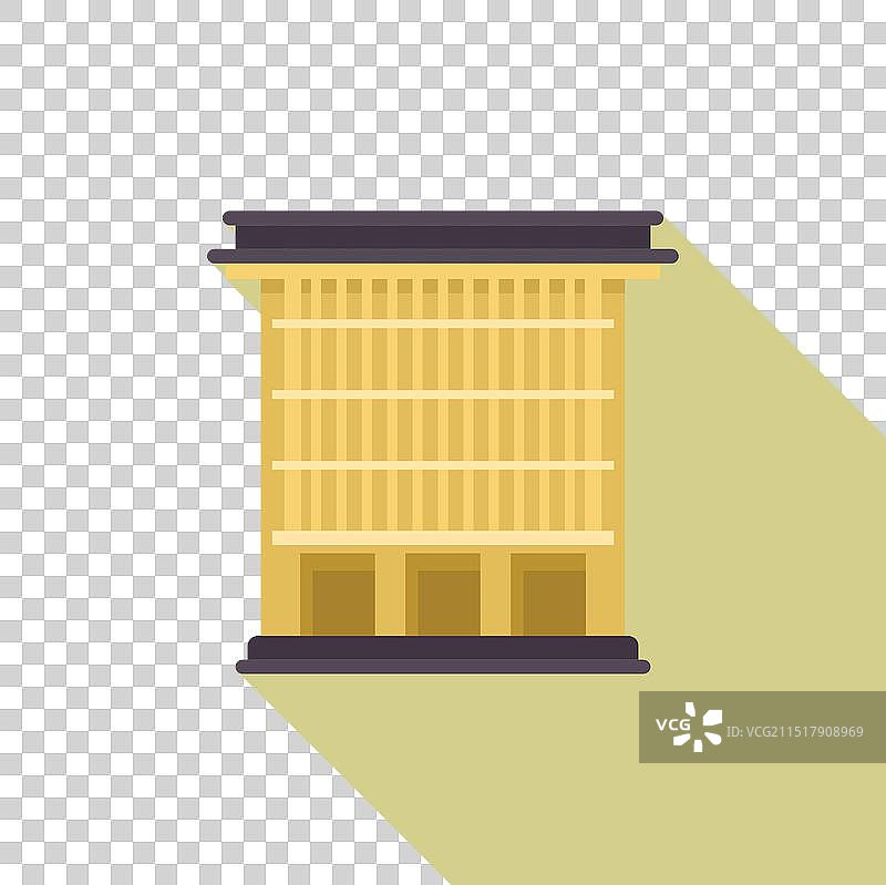 具有大型窗户投射的现代建筑立面图片素材