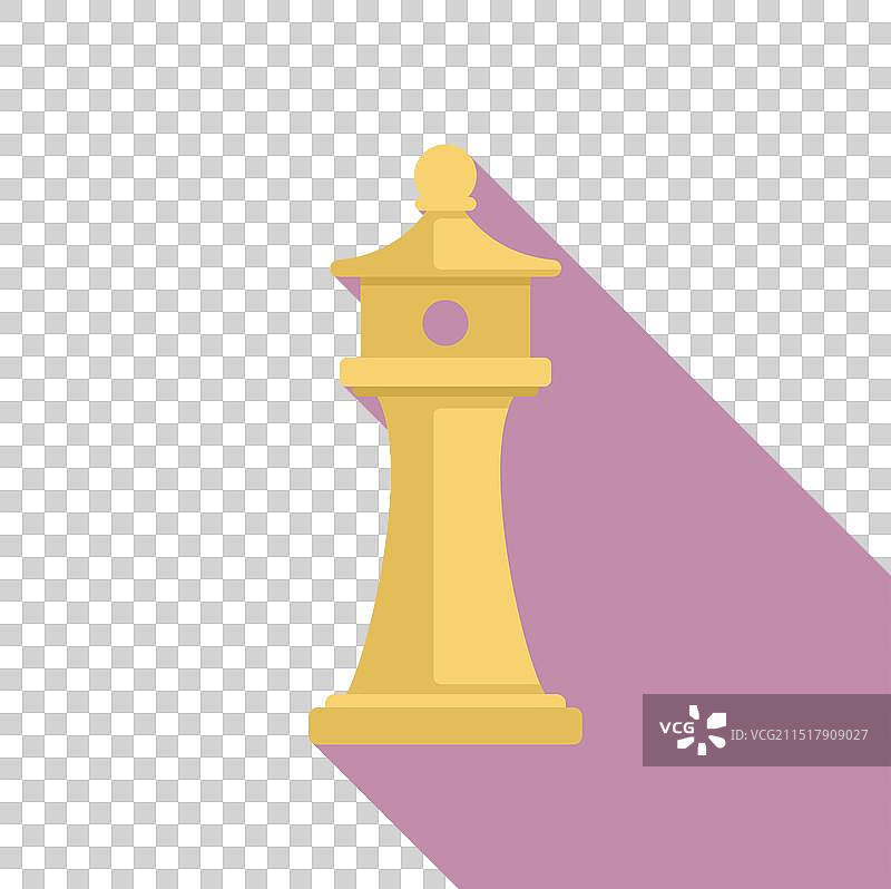 金色城堡象棋棋子投下长长的阴影图片素材