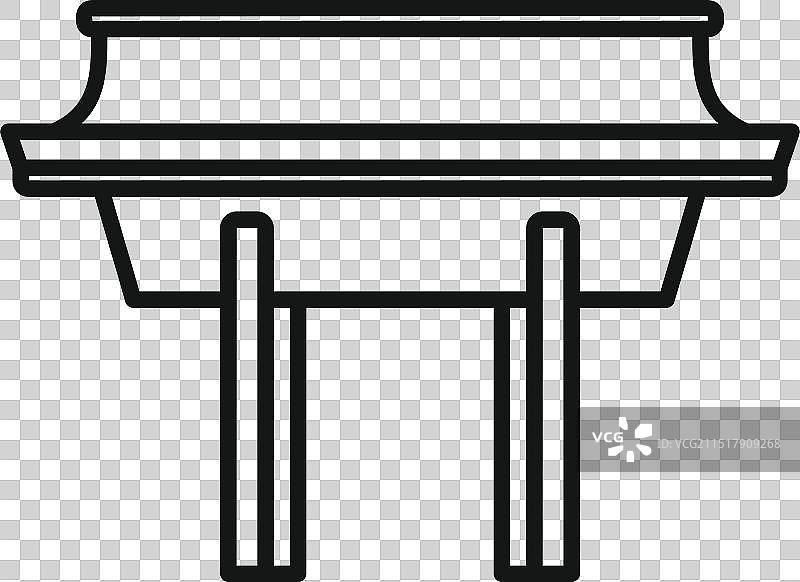 传统韩式建筑大门图片素材