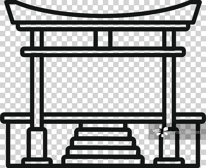 传统日本神社鸟居图片素材