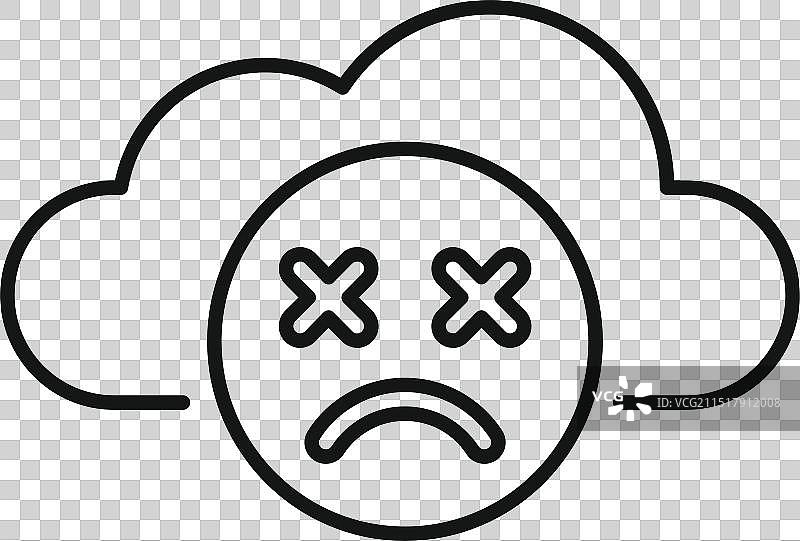 云计算断开连接错误图标图片素材