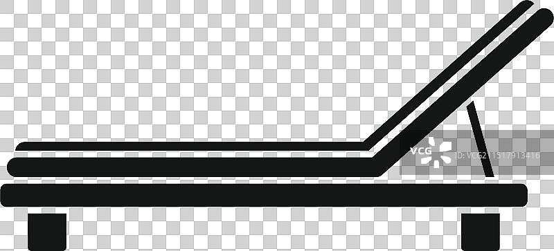 展示夏日的空沙滩躺椅图片素材