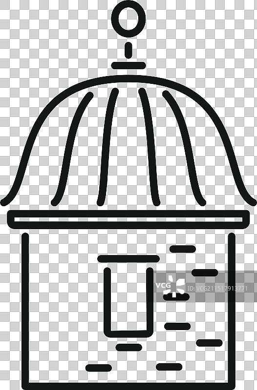 带有风向标的圆顶天文台建筑图片素材