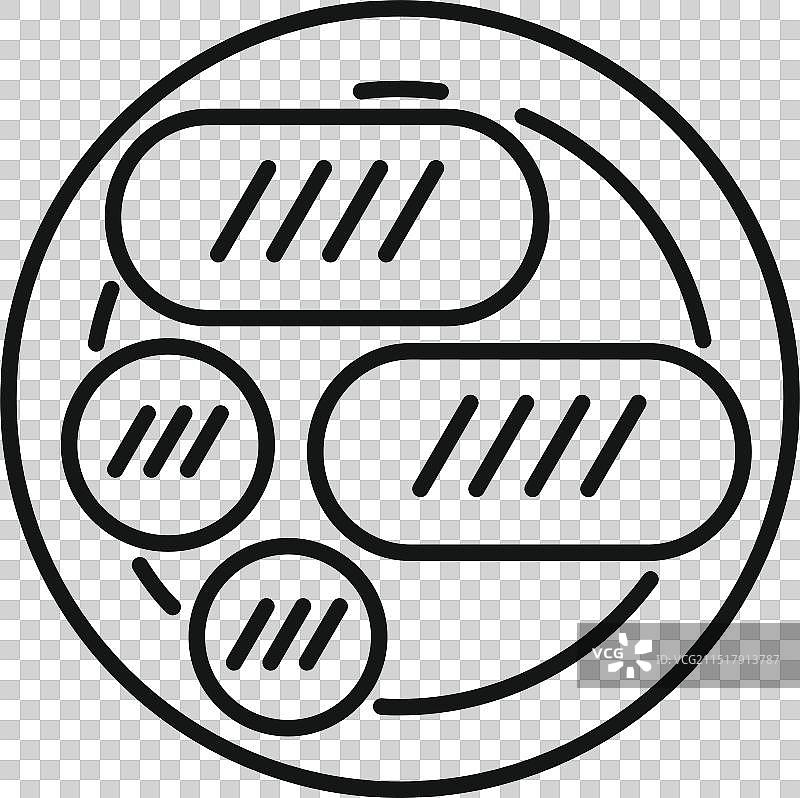 肉饼和肉丸餐盘图片素材