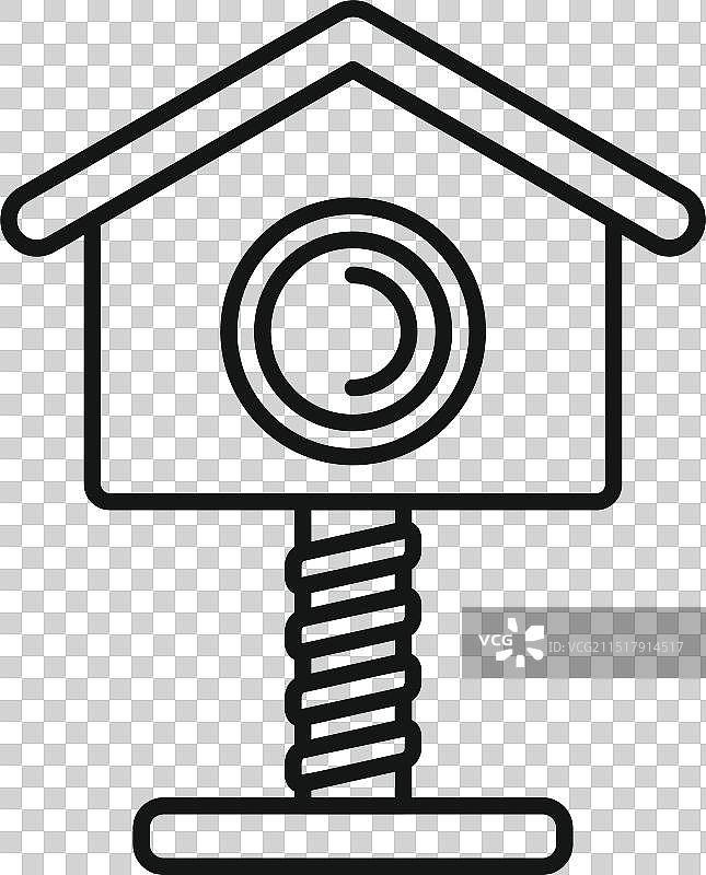 带有猫抓柱的猫舍图标图片素材