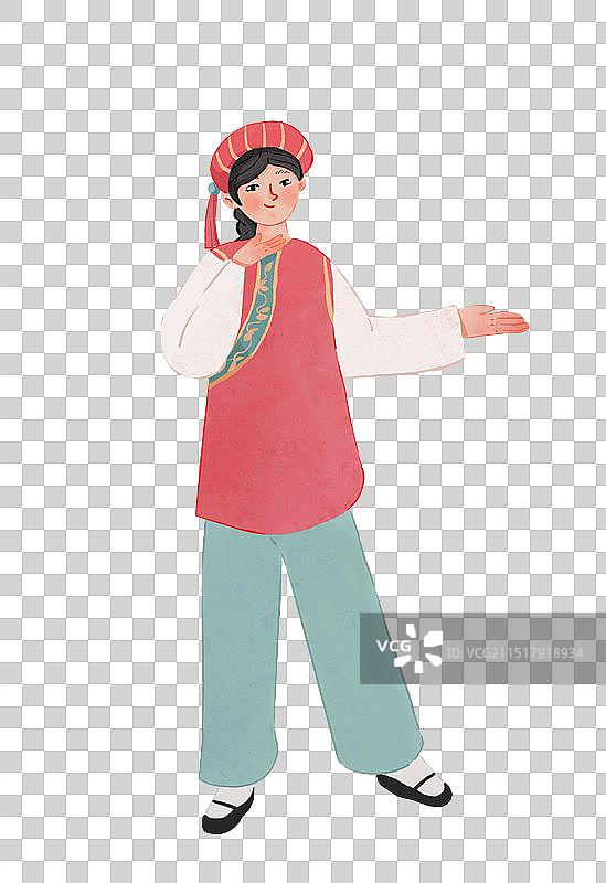 东乡族人物少数民族插画图片素材