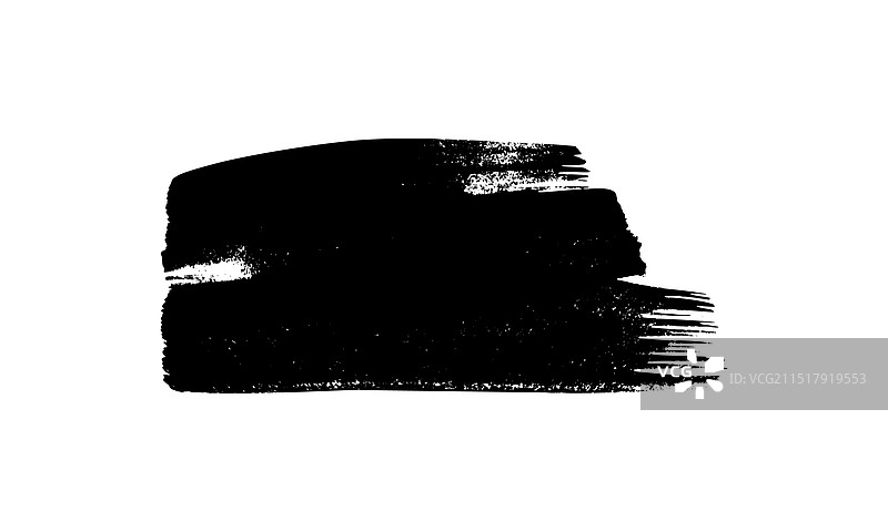 白色背景上的黑色笔刷笔触图片素材