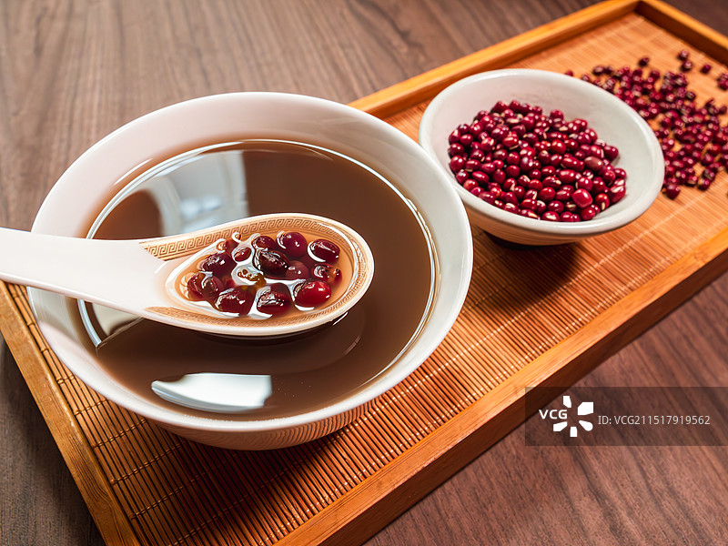 红豆汤，养生膳食糖水图片素材