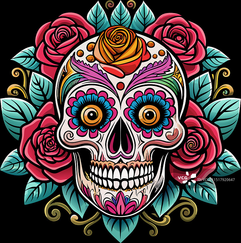 一个迷人的头骨图片素材