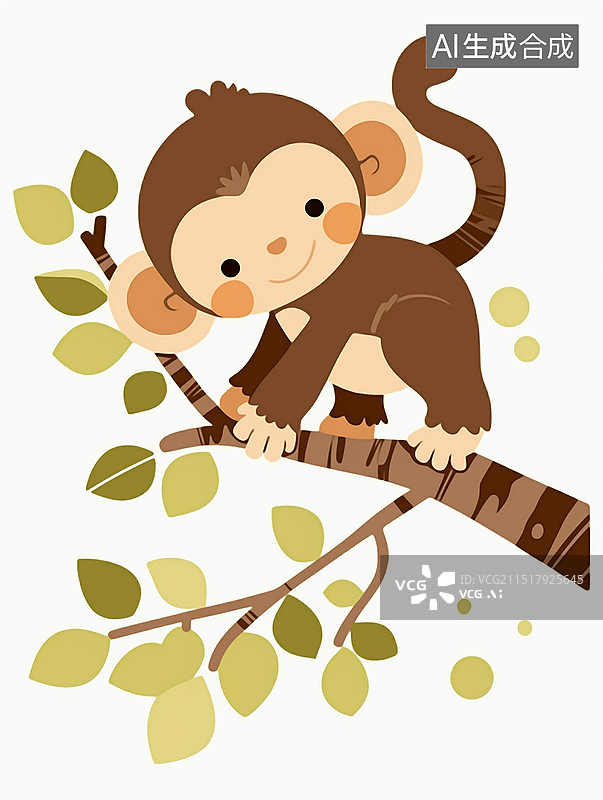 【AI数字艺术】可爱的猴子图片素材