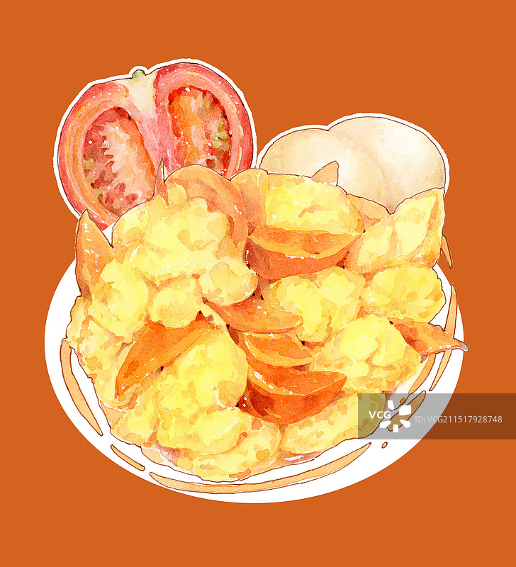 番茄炒蛋图片素材