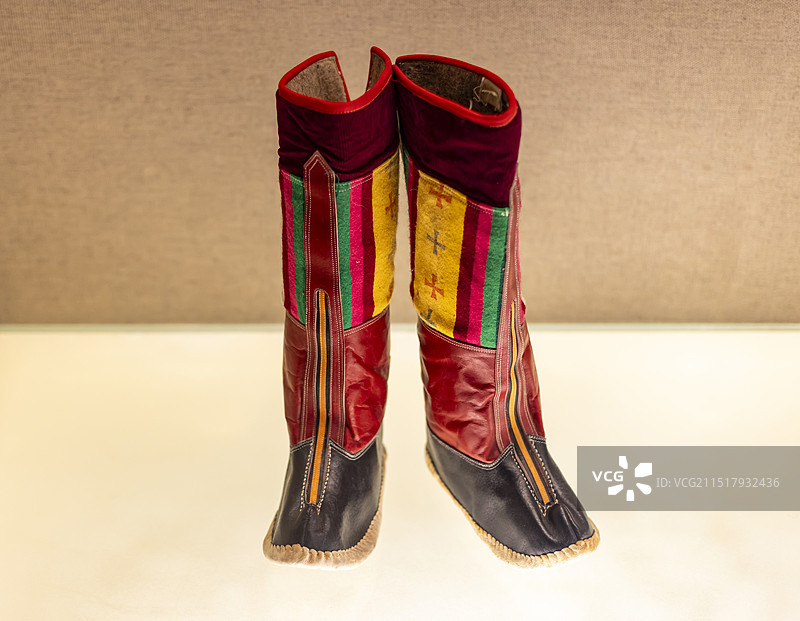 门巴族女靴 20世纪下半叶 西藏 上海博物馆图片素材