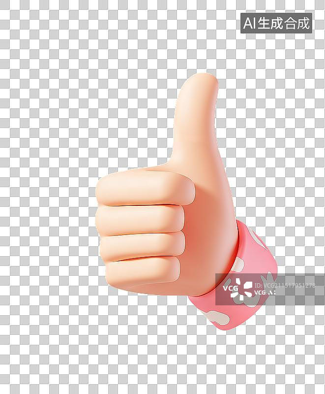 【AI数字艺术】大拇指手势图片素材