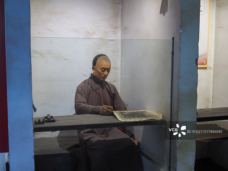 清代科举考试场景模拟图片素材