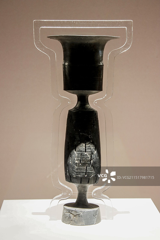 山东省博物馆 蛋壳黑陶杯图片素材