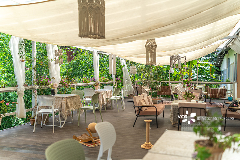 云南普洱咖啡厅室内布置图片素材