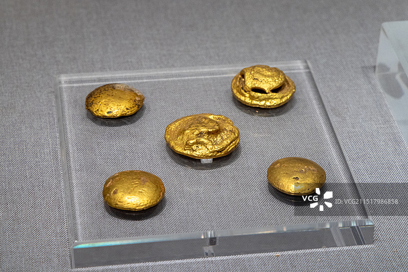 河南博物馆 西汉 麟趾金 襄城县出土图片素材