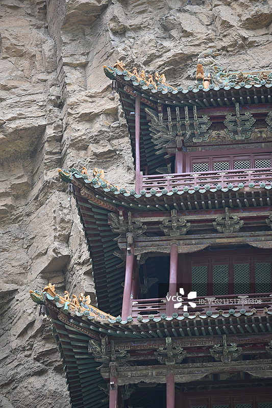 山西大同悬空寺图片素材
