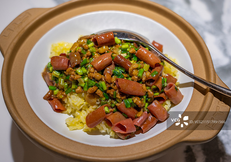 海肠炒饭图片素材