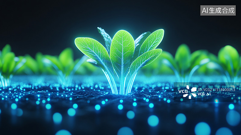 【AI数字艺术】物联网智能农业未来农村新质生产力场景插图图片素材