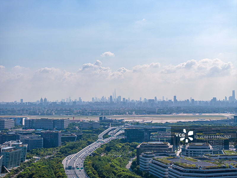 上海虹桥机场航拍图片素材