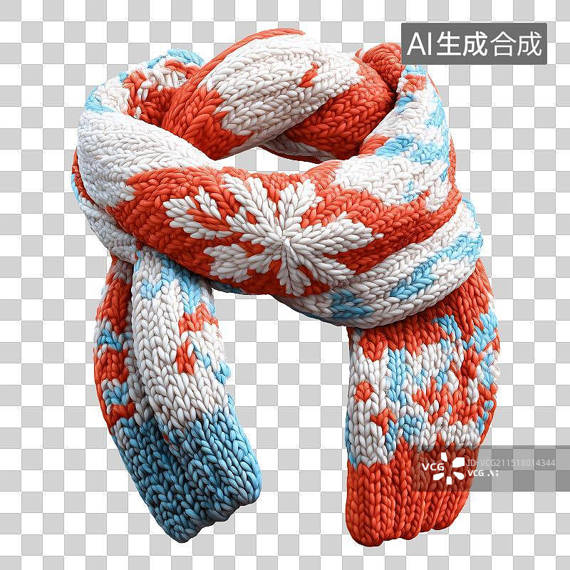 【AI数字艺术】围巾冬日暖心主题元素图片素材