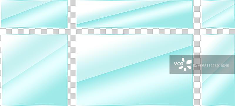 亚克力和玻璃纹理的玻璃板套装图片素材