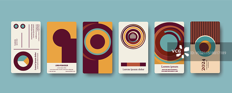 1970年代风格的名片图片素材