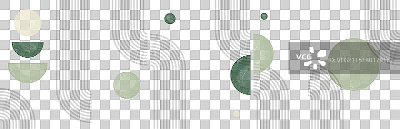 绿色波西米亚风墙壁艺术海报套装3件或4件图片素材