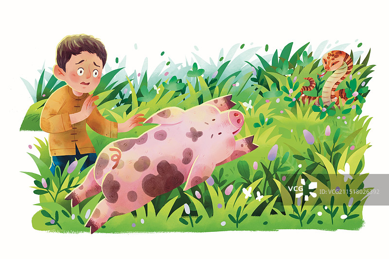 英勇救主花小猪图片素材