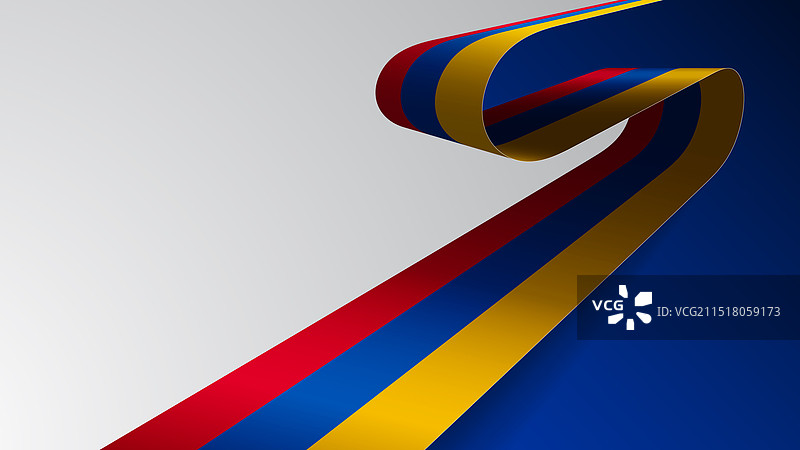 带有亚美尼亚国旗的逼真丝带背景图片素材