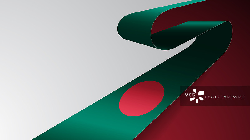 带有旗帜的逼真丝带背景图片素材