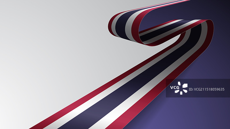 泰国国旗写实丝带背景图片素材