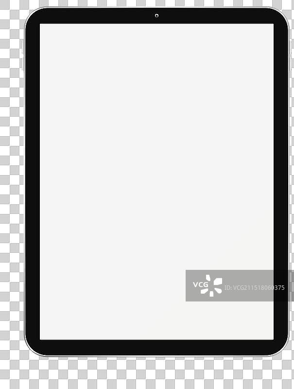 带有空白触摸屏的逼真黑色平板电脑图片素材