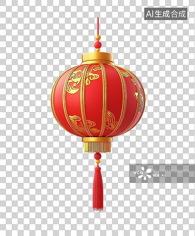 【AI数字艺术】中国传统的红色灯笼图片素材