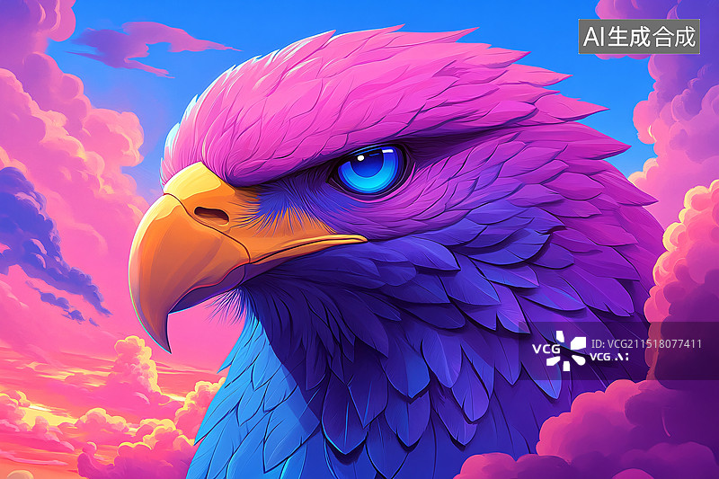 【AI数字艺术】企业文化墙雄鹰国际生物多样性日概念背景图片素材