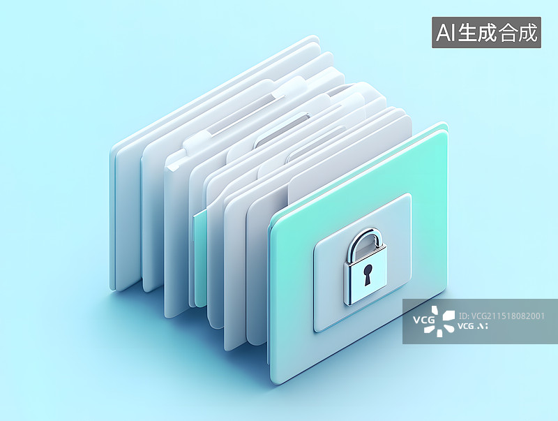 【AI数字艺术】3d加密文档图片素材