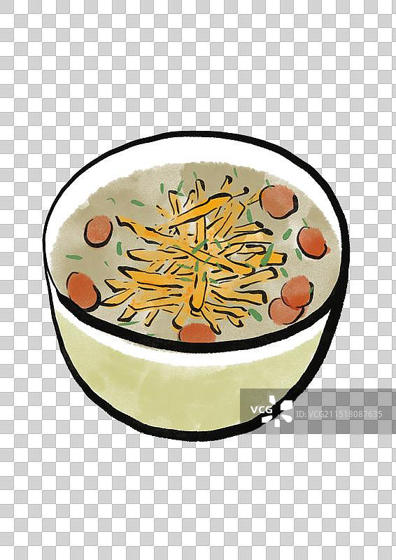 国潮风绵阳美食插画元素-油茶图片素材