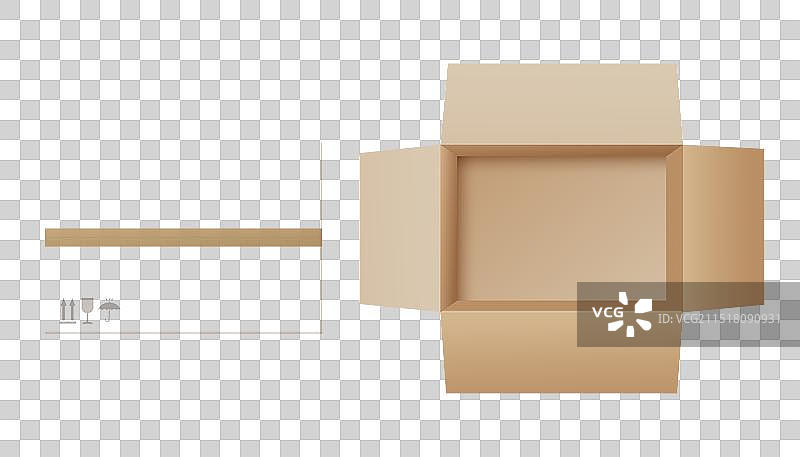 逼真快递包装盒样机图片素材