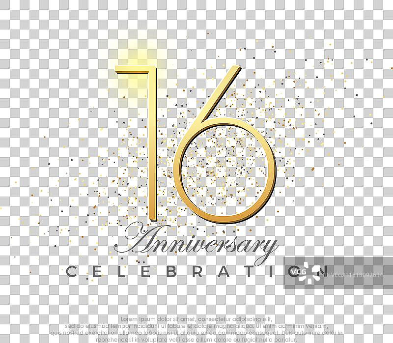 简约数字16周年庆典号码图片素材