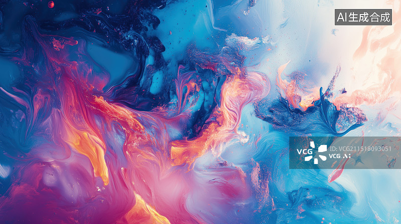 【AI数字艺术】抽象流动液体背景图片素材