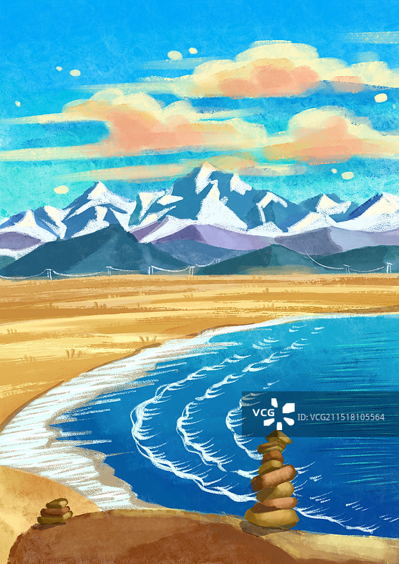 风景插画图片素材