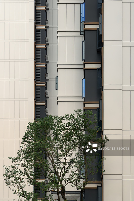 新亚洲住宅建筑立面图片素材